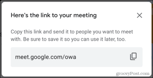 Link Google Meet