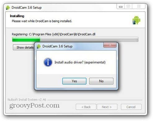 droidcam instalare driver audio client client
