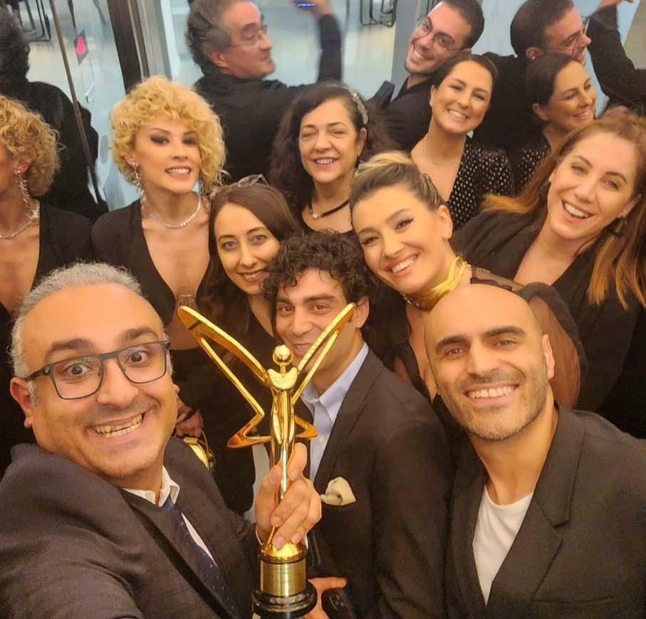 Echipa Güldür Güldür la ceremonia de decernare a premiilor Fluturele de Aur