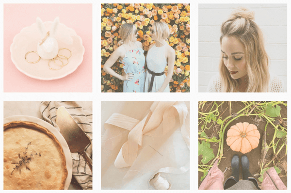 Feed-ul Instagram al lui Lauren Conrad este unificat prin utilizarea aceluiași filtru pe toate imaginile.