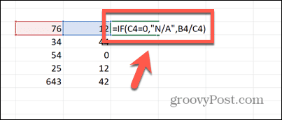 Formula completă excel