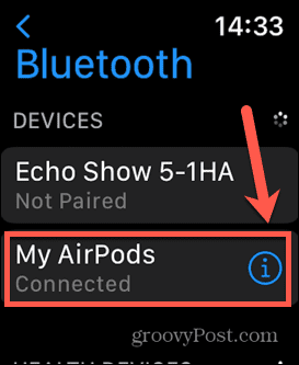 Airpod-uri conectate la Apple Watch