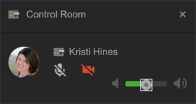 tabloul de bord al aplicației pentru camera de control pentru hangouturi Google +