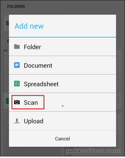 google drive scan nou scanare