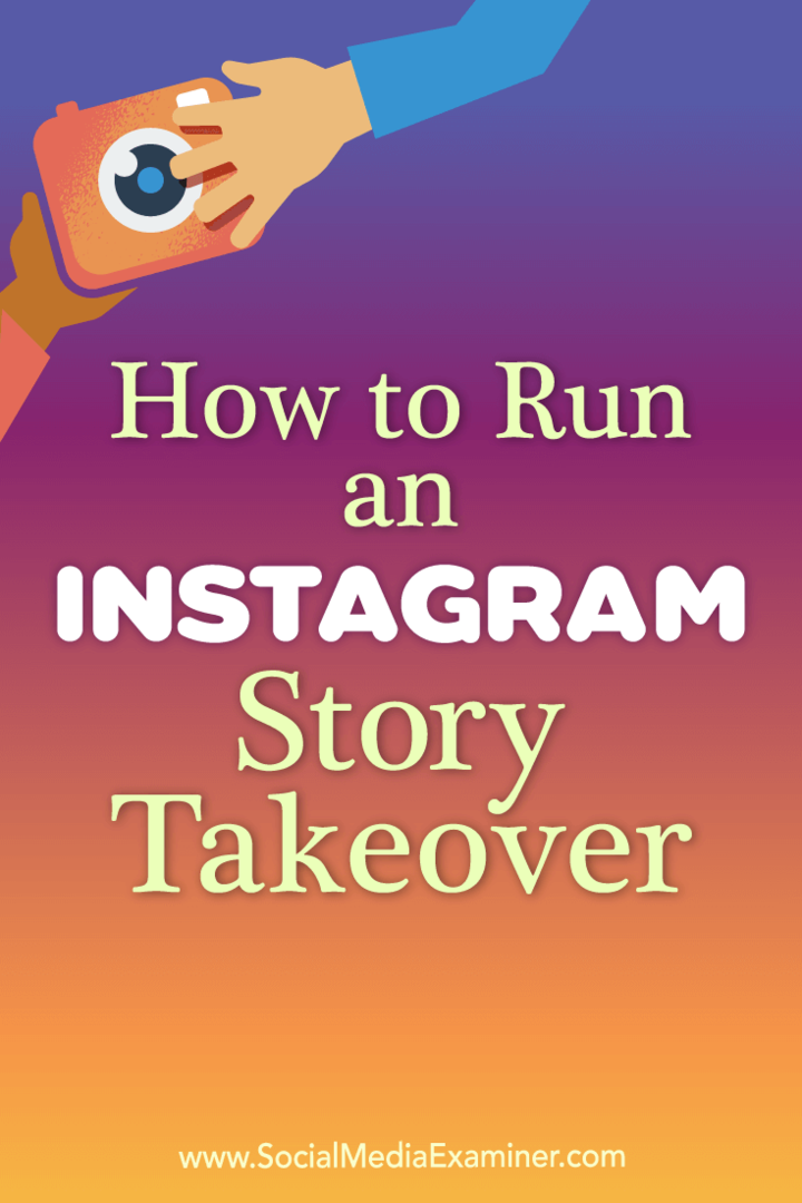Cum se execută o preluare de poveste Instagram de Peg Fitzpatrick pe Social Media Examiner.