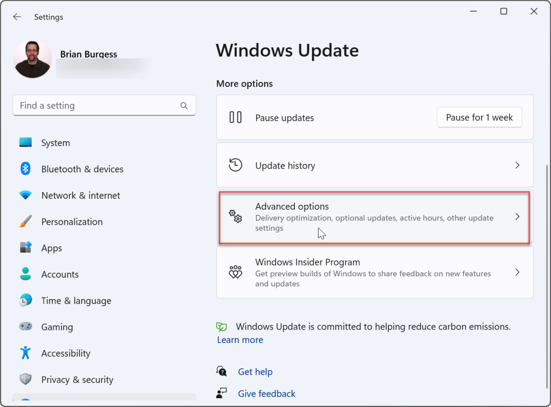 opțiunile avansate instalează manual driverele de dispozitiv pe Windows