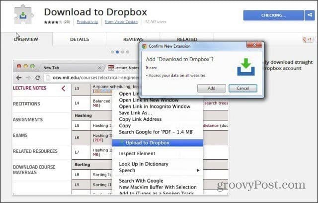Încărcați fișiere web direct pe Dropbox de pe Web