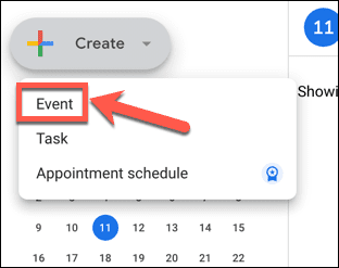 eveniment din calendarul google
