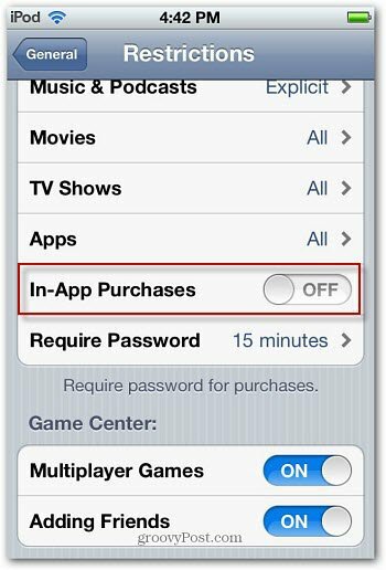 Cum dezactivați achizițiile în aplicație în iPhone / iPod Touch