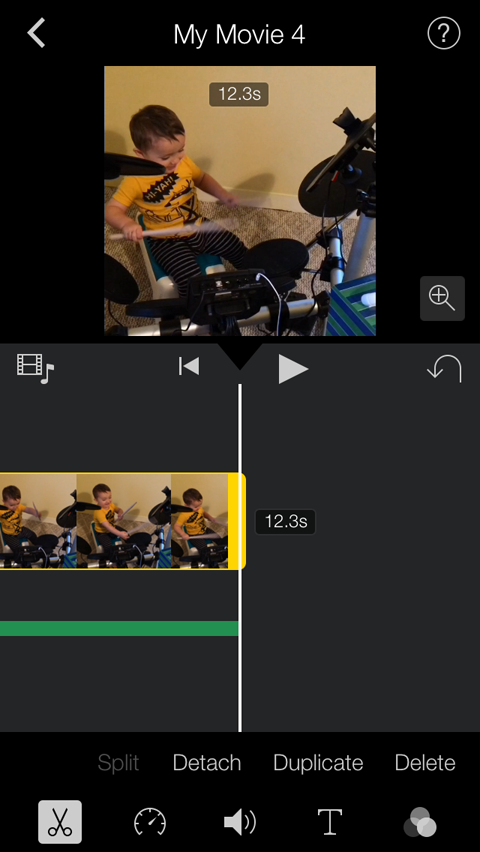 editarea lungimii clipului în format imovie