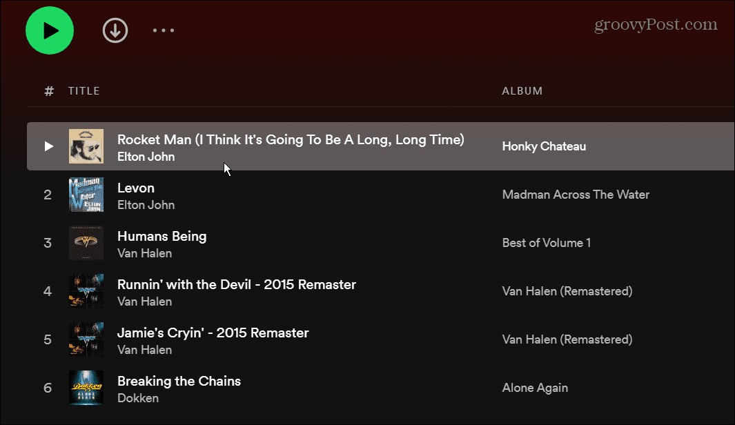 copiați o listă de redare pe Spotify