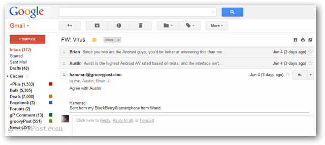 Cum să activați vizualizarea conversațiilor asemănătoare Gmail în Thunderbird