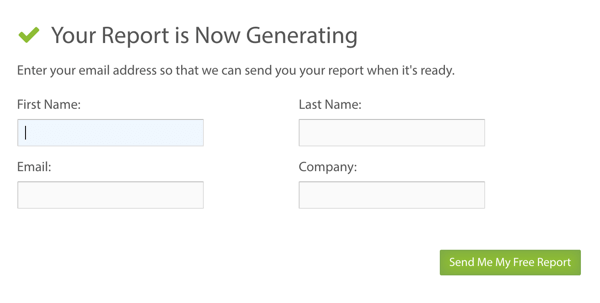 Completați câteva detalii suplimentare și apoi faceți clic pe buton pentru a genera raportul Simplu măsurat.