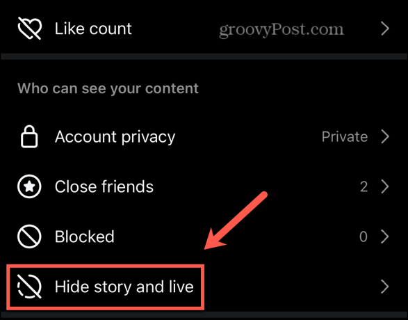 instagram ascunde povestea și live