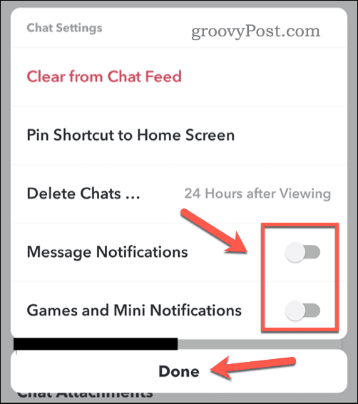 Dezactivează notificările de chat pe Snapchat