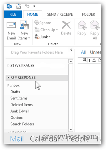 Adăugați căsuța poștală Outlook 2013 - listare nouă căsuțe poștale suplimentare