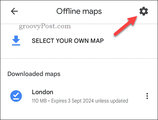 Setări pentru hărți offline Google Maps