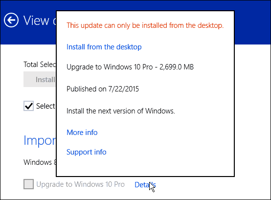 Actualizări Windows 8