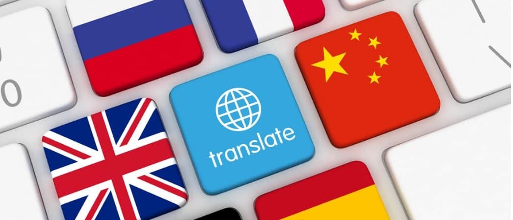 caracteristică de traducere în limbi străine