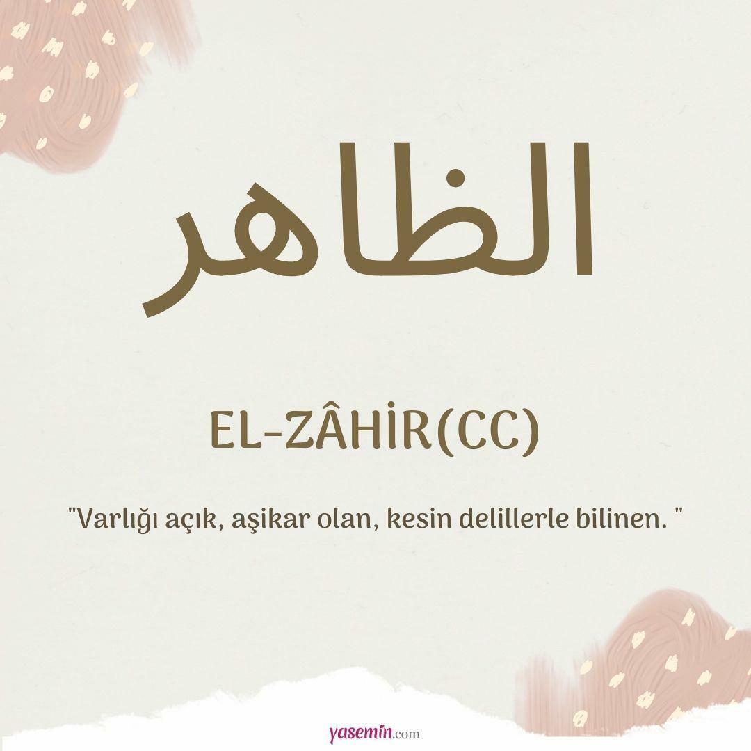 Ce înseamnă al-Zahir (c.c)?