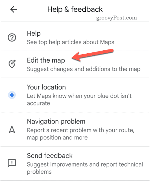 Editați o hartă în Google Maps