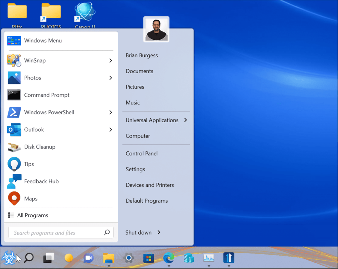 îmbunătățiți meniul de pornire și bara de activități Windows 11 cu start 11