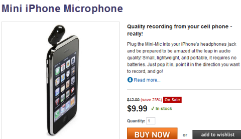 microfon mini iphone