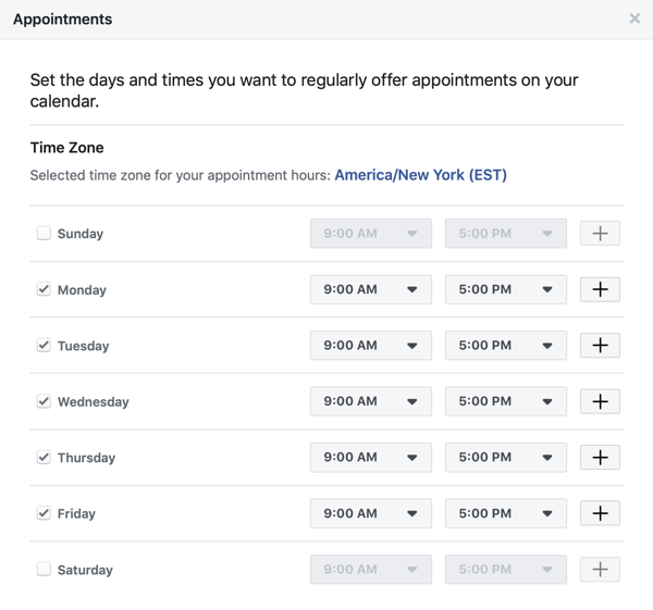 pasul 2 al modului de adăugare a programărilor CTA pe pagina de Facebook