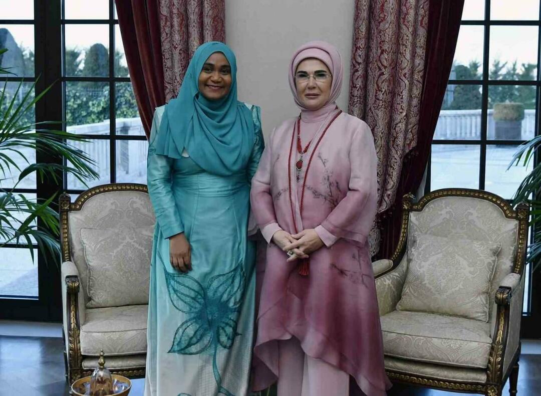 Prima doamnă Erdoğan sa întâlnit cu Sajidha Mohamed, soția președintelui Maldivelor Muizzu