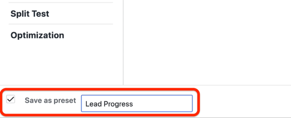 creați un raport personalizat privind progresul potențial în Facebook Ads Manager, pasul 4
