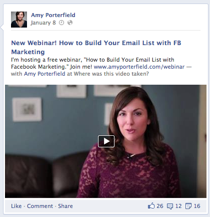 amy porterfield facebook webinar ad