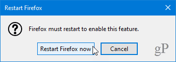 Reporniți Firefox