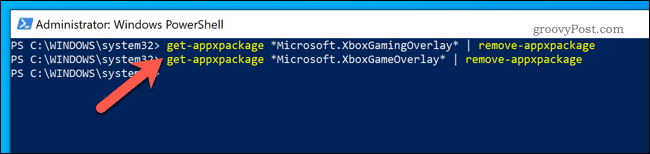 Eliminarea barei de jocuri utilizând Windows PowerShell