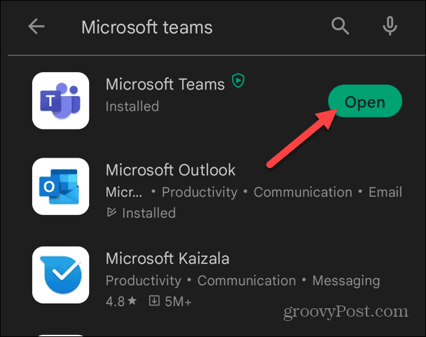 Cum se instalează Microsoft Teams pe Android