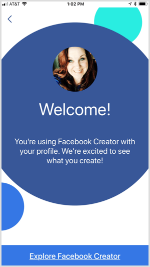 Explorează aplicația Facebook Creator