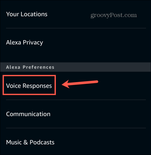 răspunsul vocal al aplicației Alexa