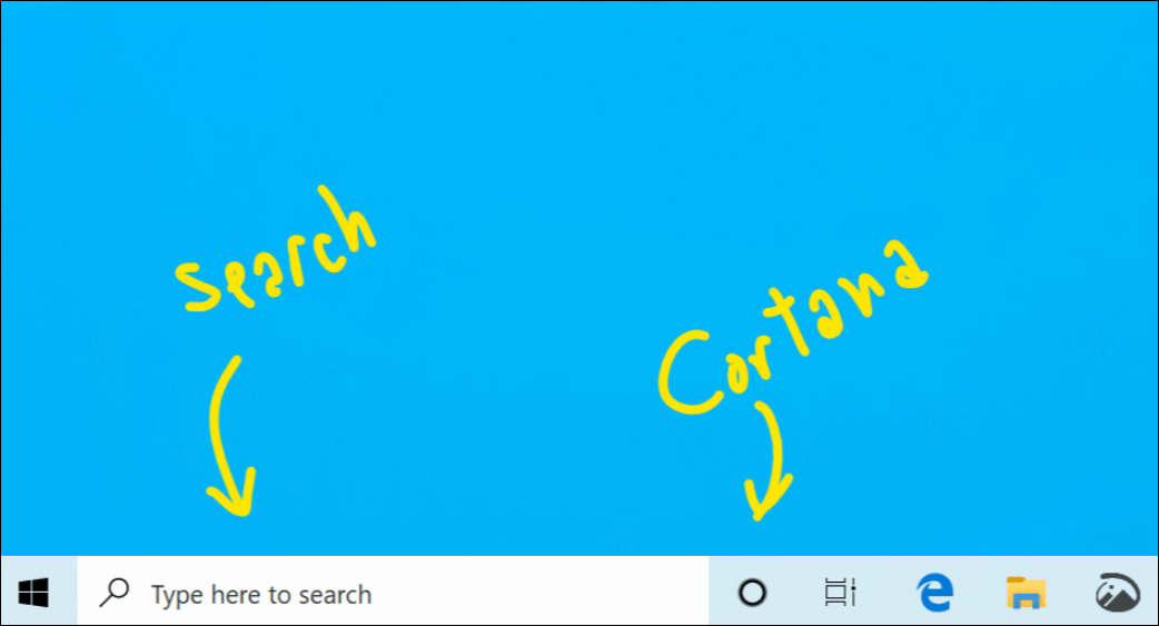Cortana Căutare Windows 10 18317 separat