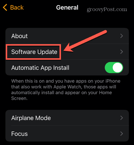 actualizare software Apple Watch