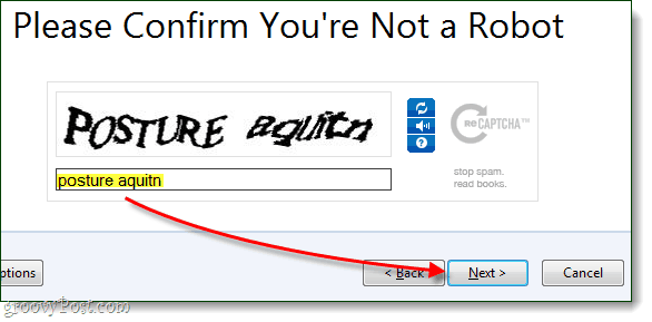 rezolvați captcha pentru a finaliza crearea contului de sincronizare firefox