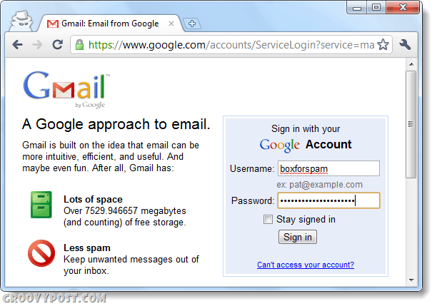conectați-vă la gmail a doua oară folosind incognito pentru conectarea la mai multe conturi