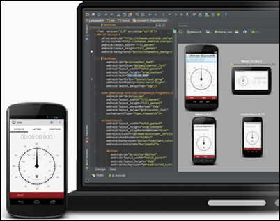 Captura de ecran Android Studio