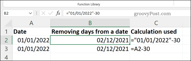 Eliminarea zilelor dintr-o dată în Excel