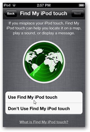Instalare iCloud Find m Ipod Touch