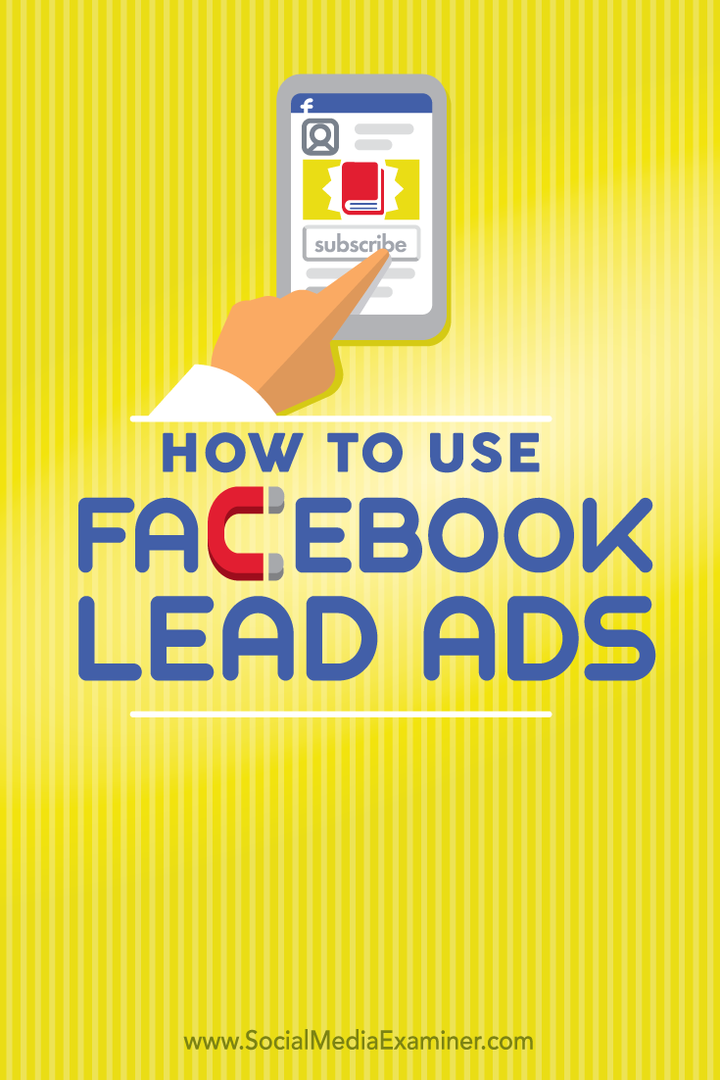 Cum se utilizează reclame Facebook Lead: Social Media Examiner