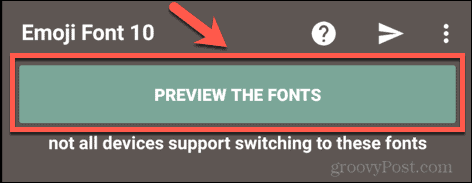 fonturile emoji pentru flipfont previzualizează fonturile