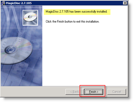 Finalizați instalarea MagicISO pe Windows Server 2008