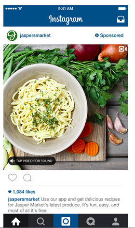 reclamă video instagram jaspersmarket