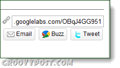 googlelabs butonul de partajare url