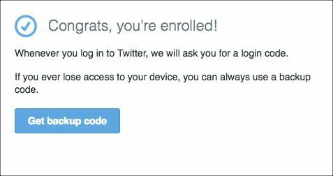 Verificare-twitter-înscris-verificare în două etape finalizată