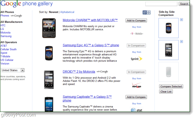 Google lansează o galerie telefonică în locul Nexus One